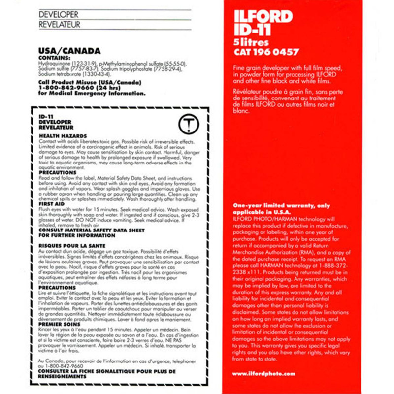 Ilford Révélateur ID-11 dose pour 5L