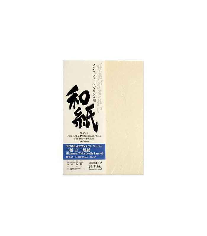 Awagami Papier Mitsumata Double Couche 95g A3+ 10F