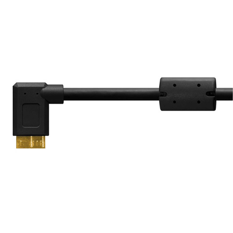 Tethertools Cable USB 3 / Micro-B coudé (4,6m) Noir
