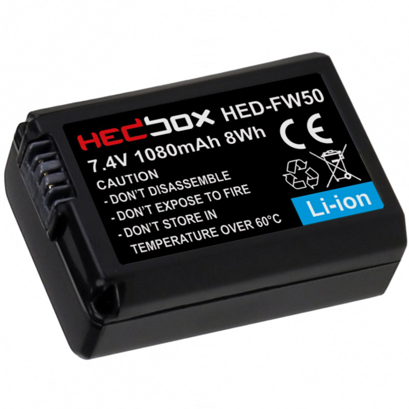 Hedbox Batterie DV pour Sony NP-FW50 7.4V / 8Wh / 1080mAh