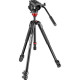 Manfrotto Kit Rotule Vidéo Fluide 500 avec base plate et trépied 
