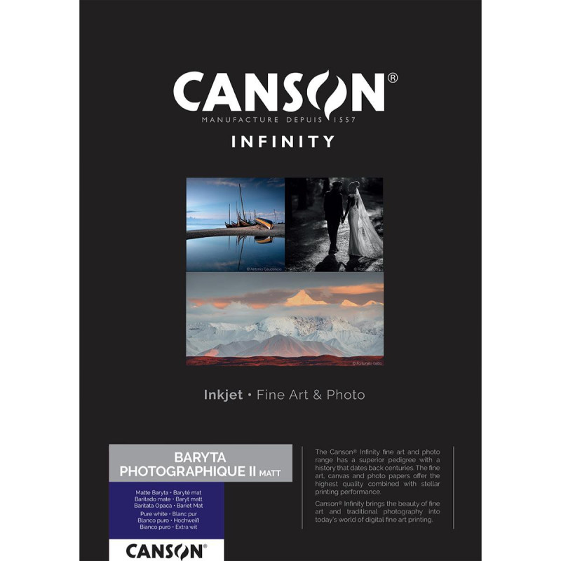 Canson Infinity Baryta Photographique II Mat 310g A3 25 feuilles