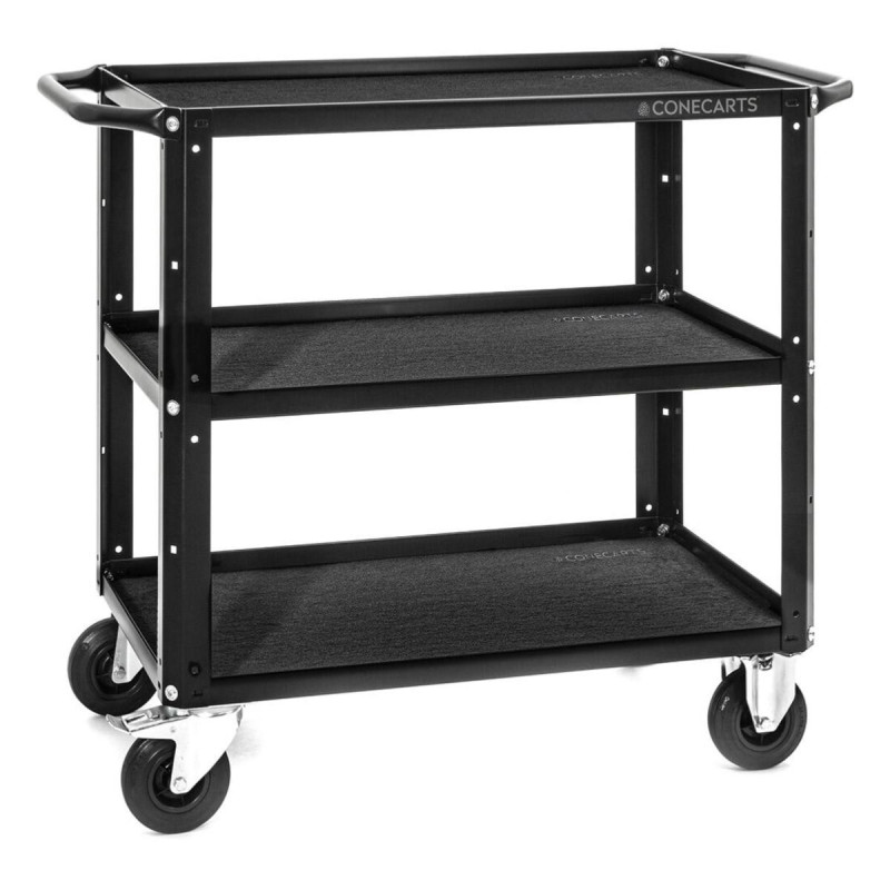 Conecarts Chariot Small 3 Plateaux avec moquette noire