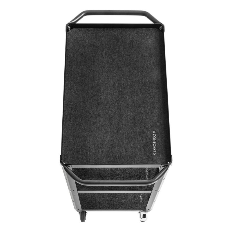 Conecarts Chariot Small 3 Plateaux avec moquette noire