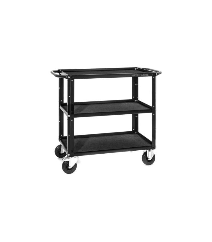 Conecarts Chariot Small 3 Plateaux avec moquette noire
