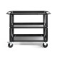 Conecarts Chariot Large 3 Plateaux avec moquette noire