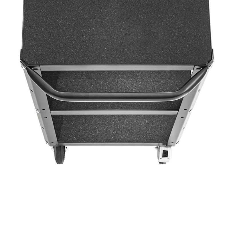 Conecarts Chariot Large 3 Plateaux avec moquette noire