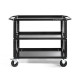 Conecarts Chariot Large 3 Plateaux avec moquette noire