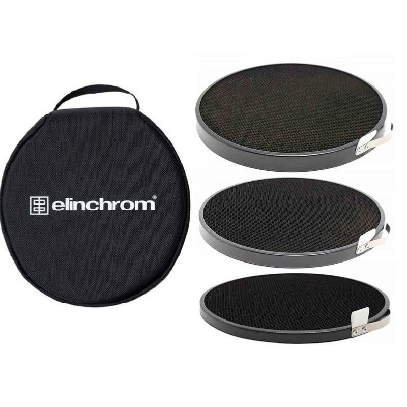 Elinchrom Kit Grilles nid d\'abeille 21cm 30° - 20° - 12°
