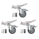 Avenger Lot de 3 Roues à frein pour pieds 20x20mm et 25x25mm