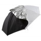 UB-007 PARAPLUIE 2 EN 1 BLACK/SILVER/TRANSLUCIDE 100CM