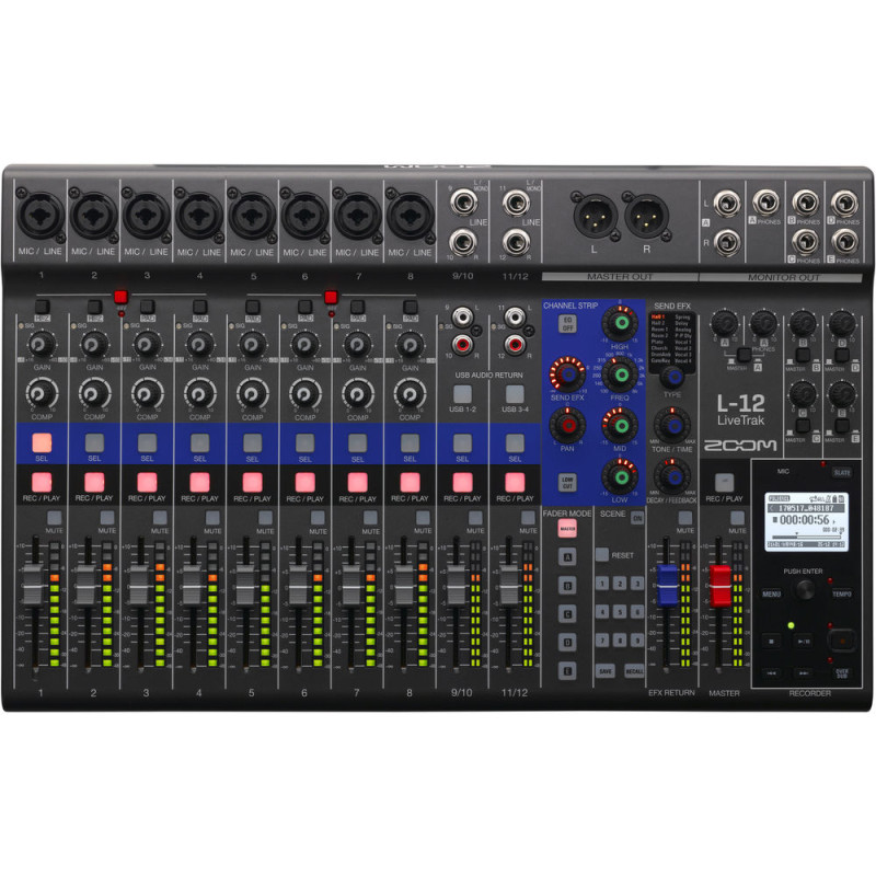 Zoom Mixette Digitale et Enregistreur Livetrak L-12 - Zoom - Prophot