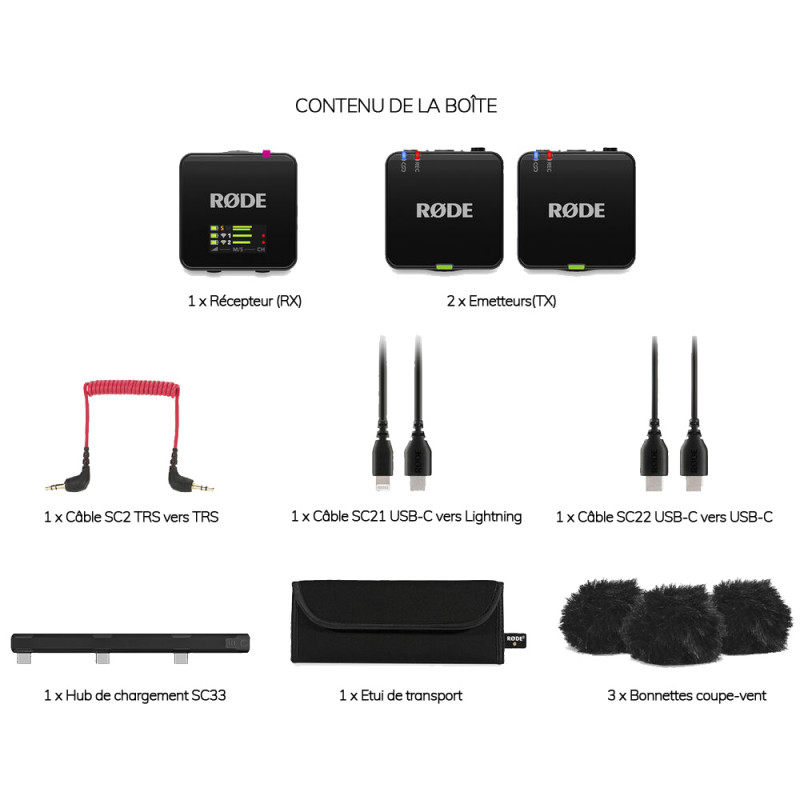 Rode Kit Wireless Go III - Noir - Rode - Prophot