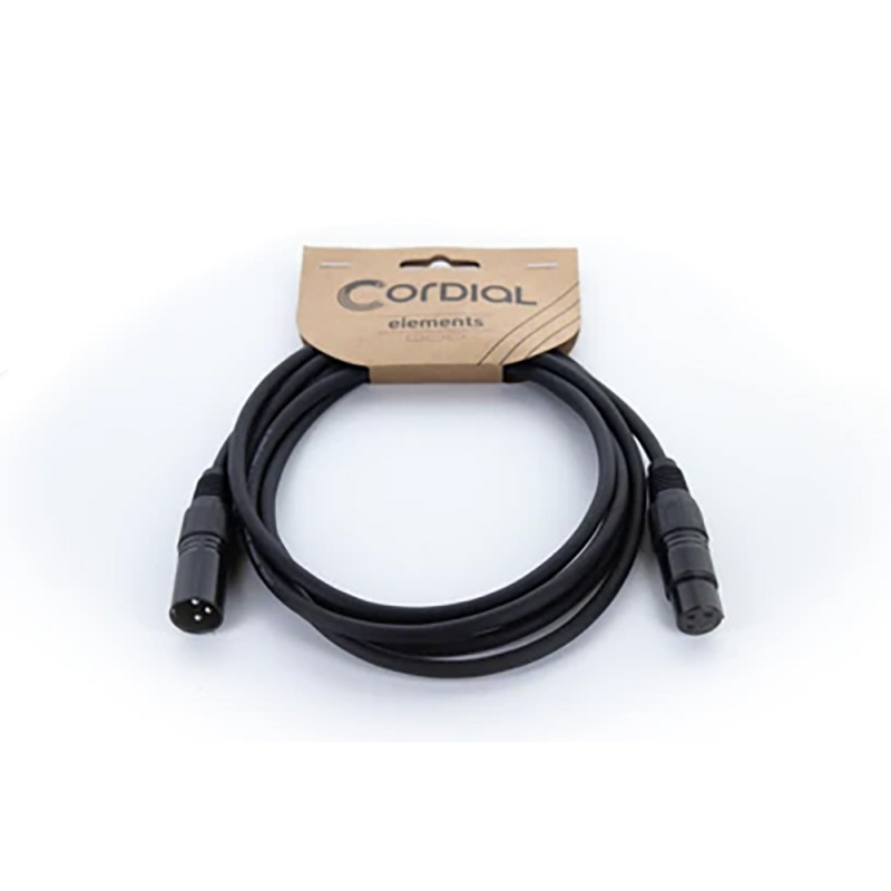 Cordial Câble Micro XLR Mâle - Femelle 50cm - Cordial - Prophot