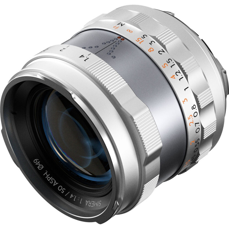 Typoch Objectif Simera 50mm f/1.4 Silver - Monture M - Thypoch - Prophot