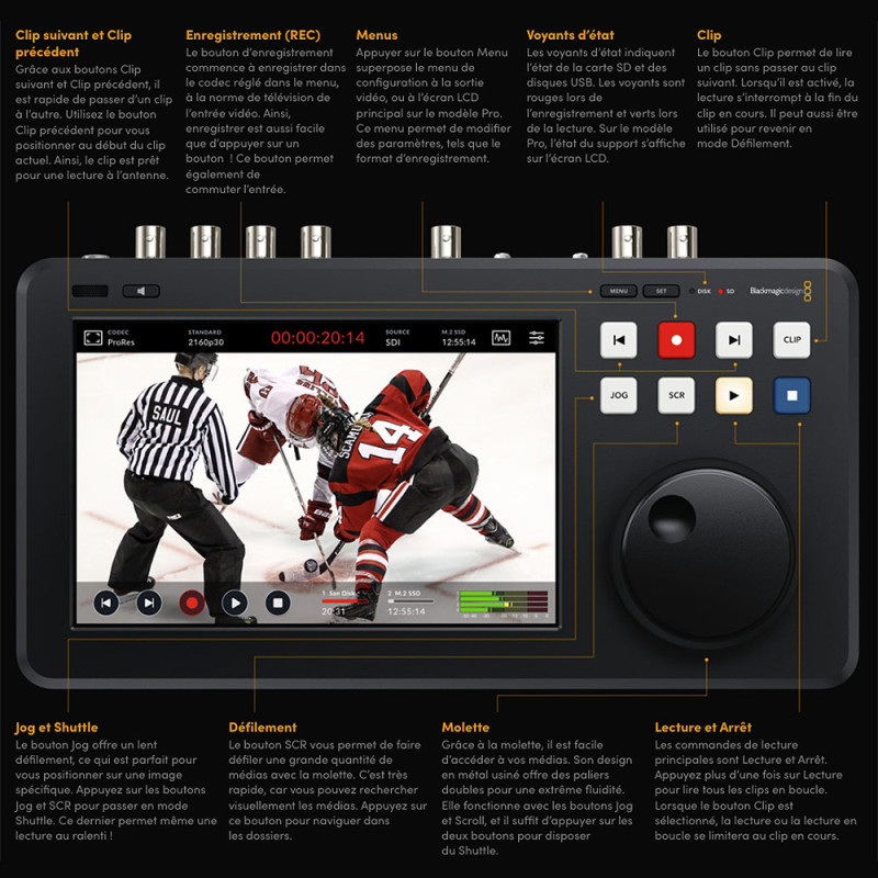 Blackmagic HyperDeck Shuttle 4K Pro 2TB - Blackmagicdesign - Prophot