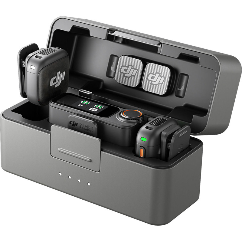 Dji Microphone sans fil Mic 3 (2TX - 1RX - Boîtier de Recharge) - DJI - Prophot