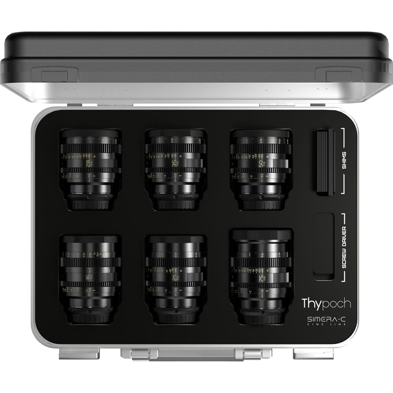 Thypoch Kit Objectifs Cinema Simera-C 16-21-28-35-50-75mm - Monture E - Thypoch - Prophot