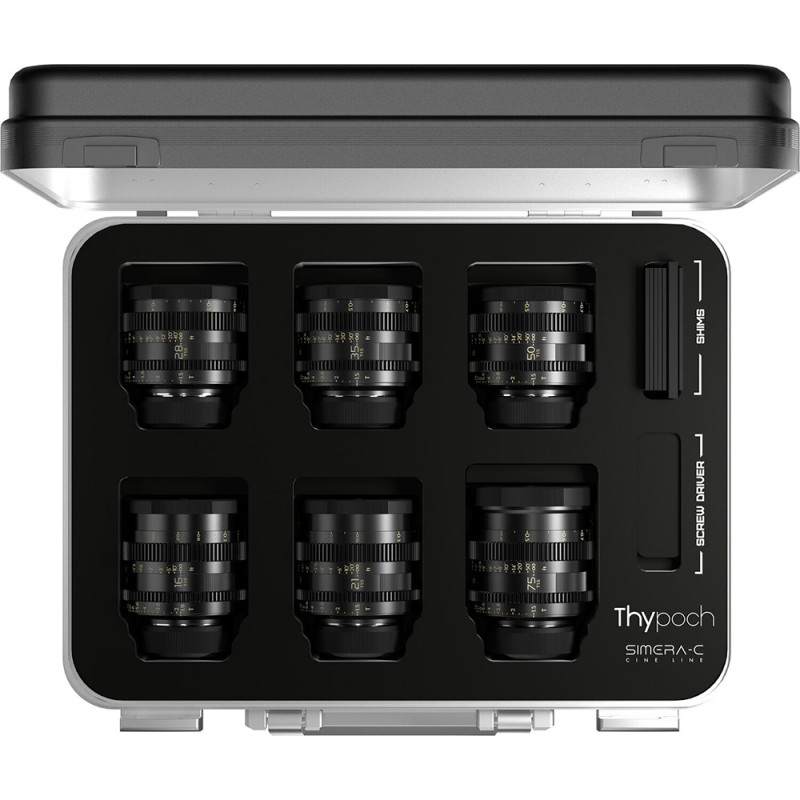 Thypoch Kit Objectifs Cinema Simera-C 16-21-28-35-50-75mm - Monture M - Thypoch - Prophot