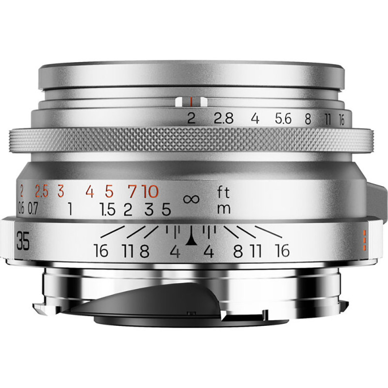 Thypoch Objectif Ksana 35mm ASPH f/2 avec Pare-soleil - Silver, M - Thypoch - Prophot