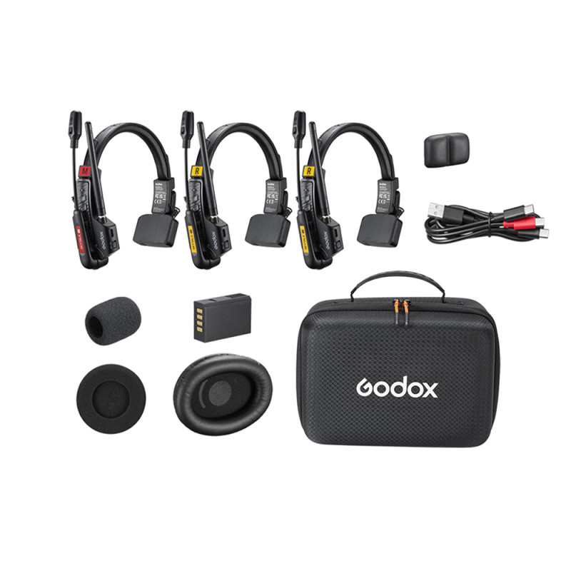Godox Système Intercom Skytalk Air 2.4Ghz - 3 Utilisateurs - Godox - Prophot