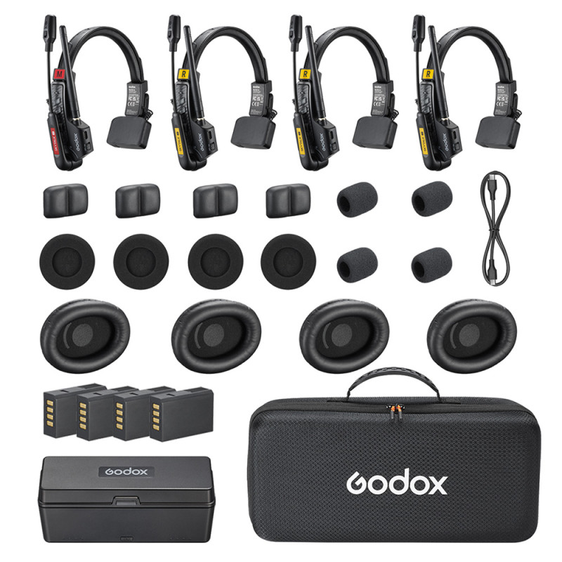 Godox Système Intercom Skytalk Air 2.4Ghz - 4 Utilisateurs - Godox - Prophot