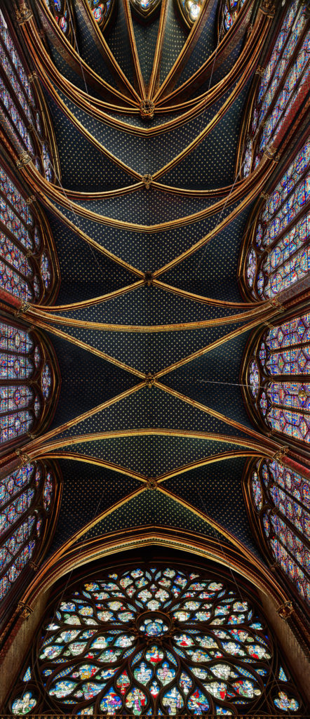 Plafond vertical de la Sainte-Chapelle photographié par Romaric Pech