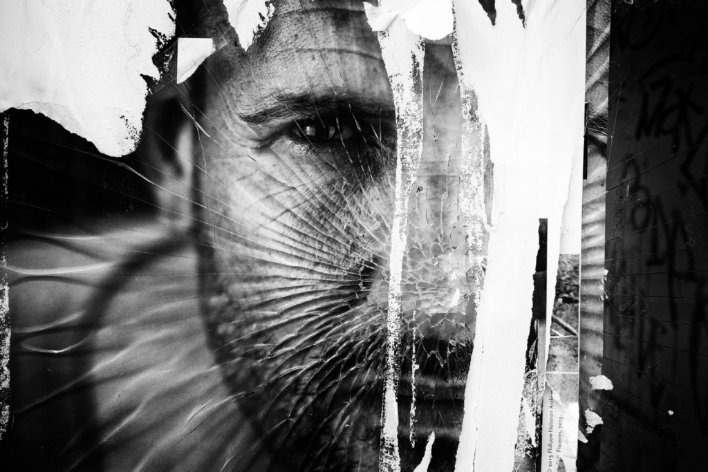 Photographie en noir et blanc de la série Kafka sur la Ville par Hervé Chatel