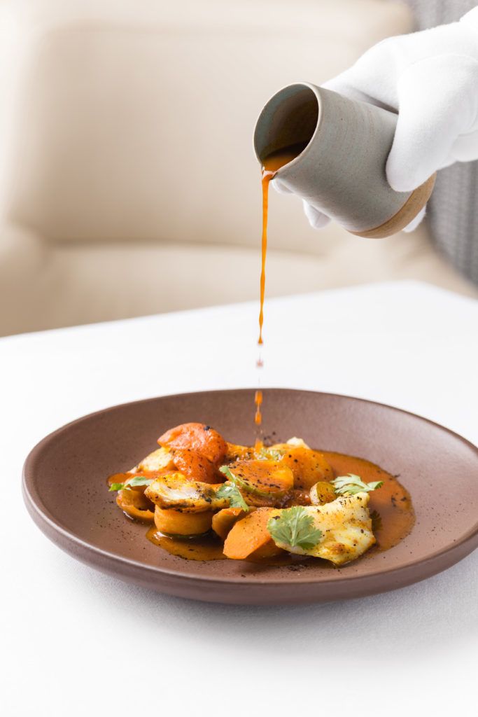 Plat du restaurant Jiwan par Alain Ducasse photographié par Victor Bellot