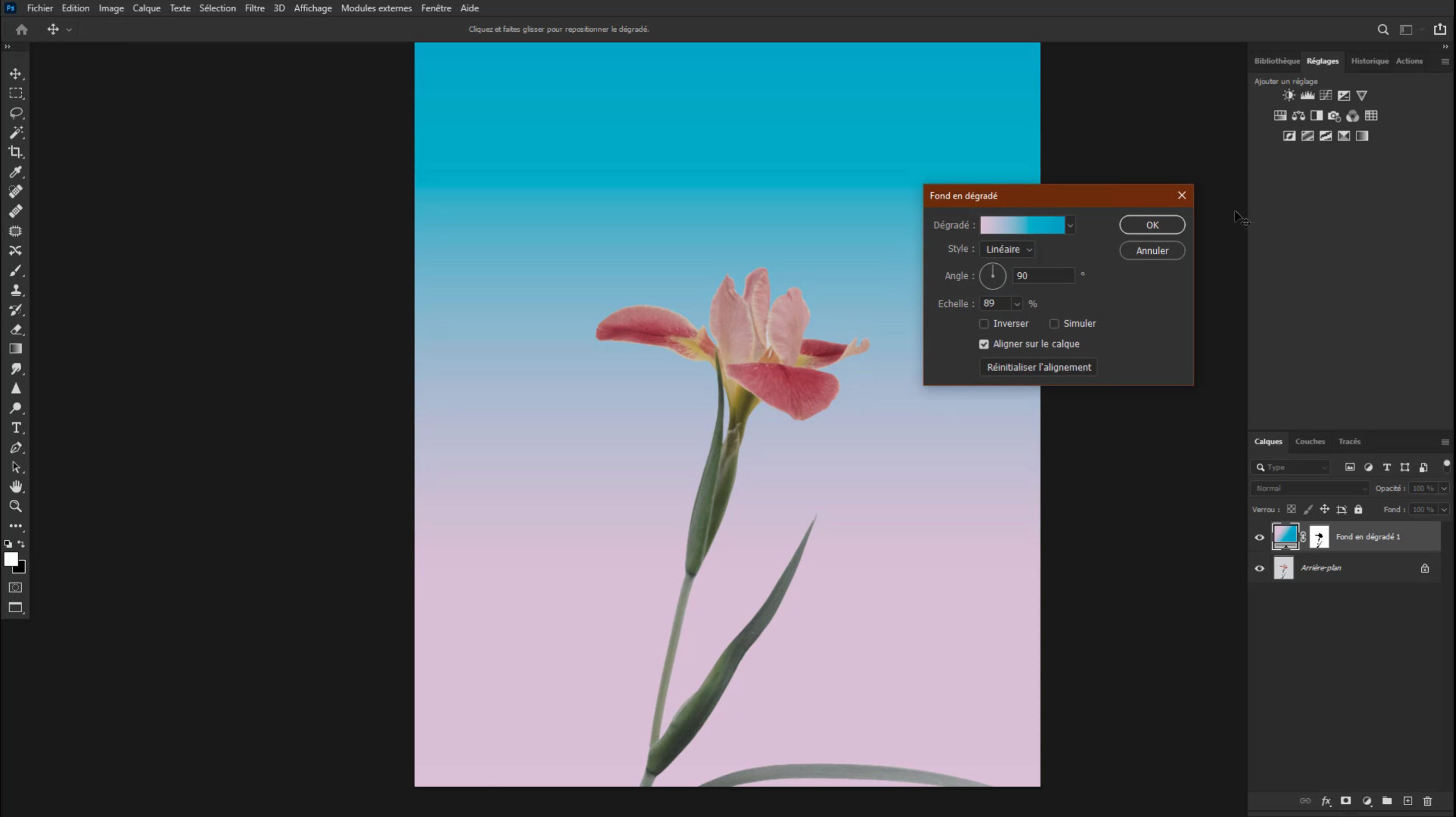 Modification de la couleur d’un ciel avec Photoshop