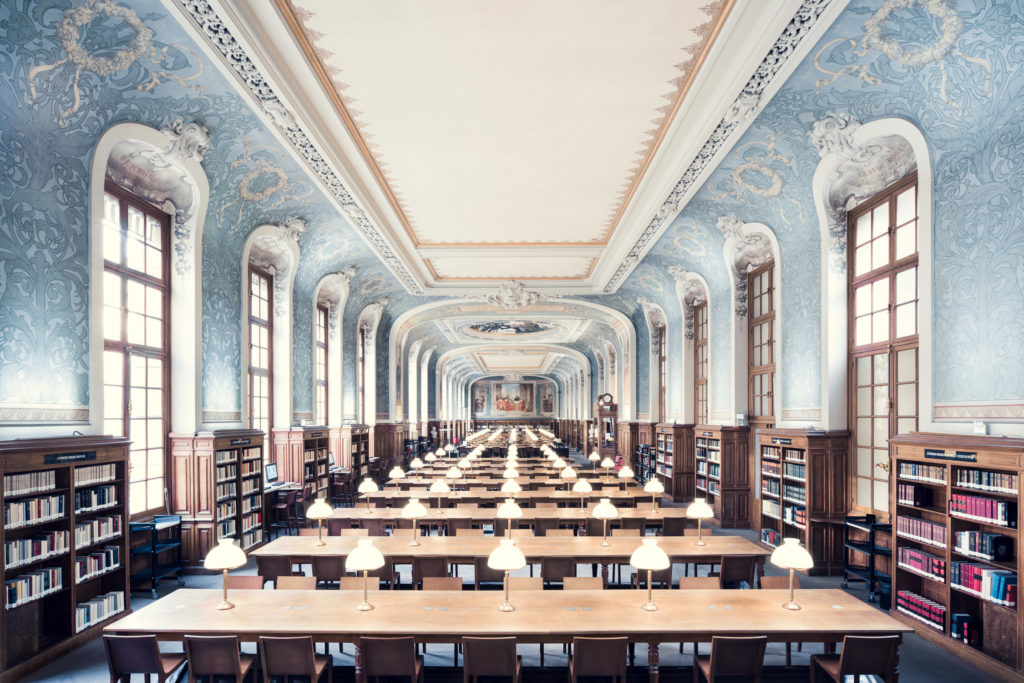 Perspective intérieure de la Bibliothèque de la Sorbonne par Thibaud Poirier