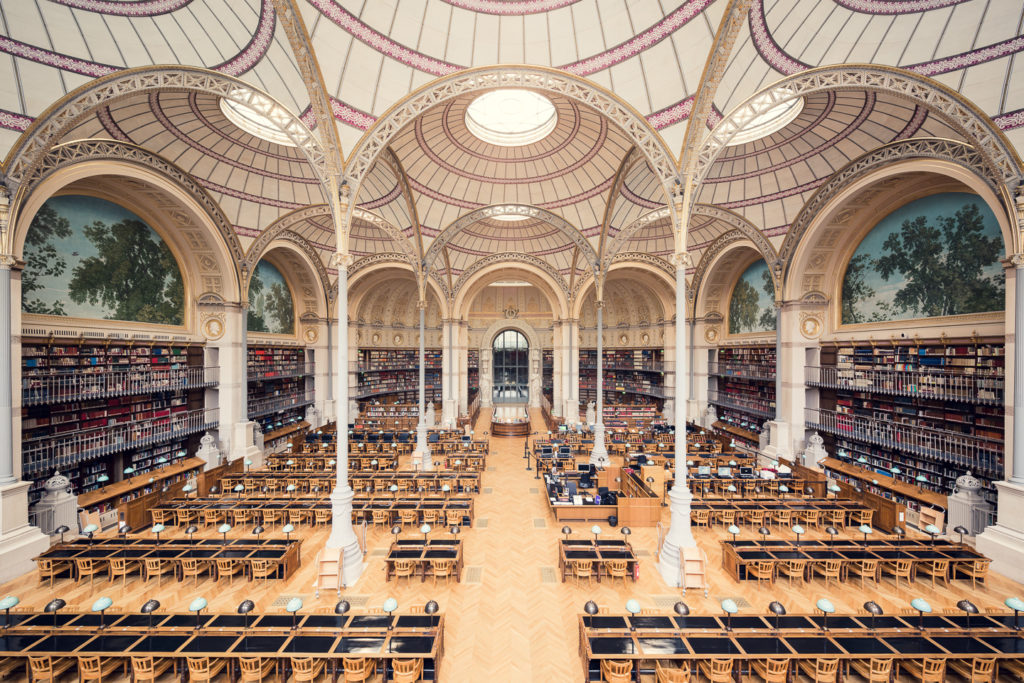 Salle Labrouste de la BnF Richelieu photographiée par Thibaud Poirier