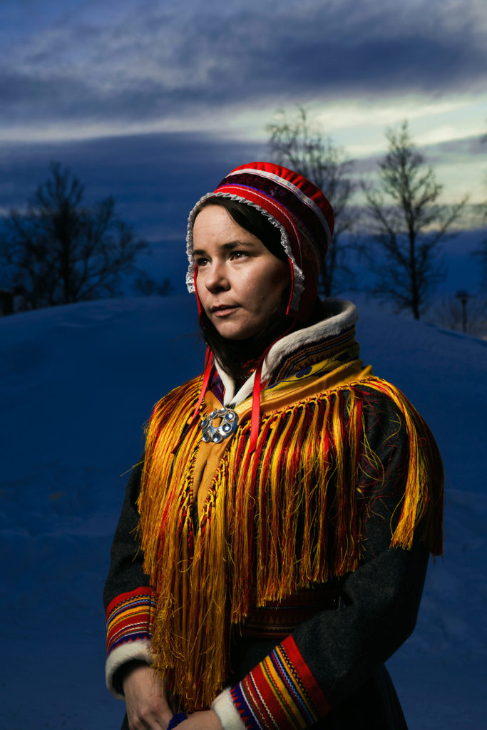 Portrait d'Inga Wiktoria, habitante sami, par Philippe Echaroux